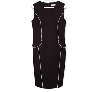 Calvin Klein Dress Black White Sleeveless